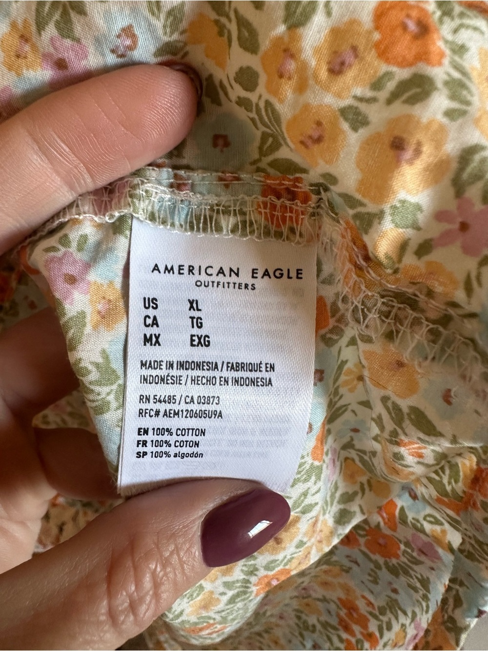 American Eagle Outfitters 100% Cotton floral Button-Up-CottageCore!! - Picture 7 of 9